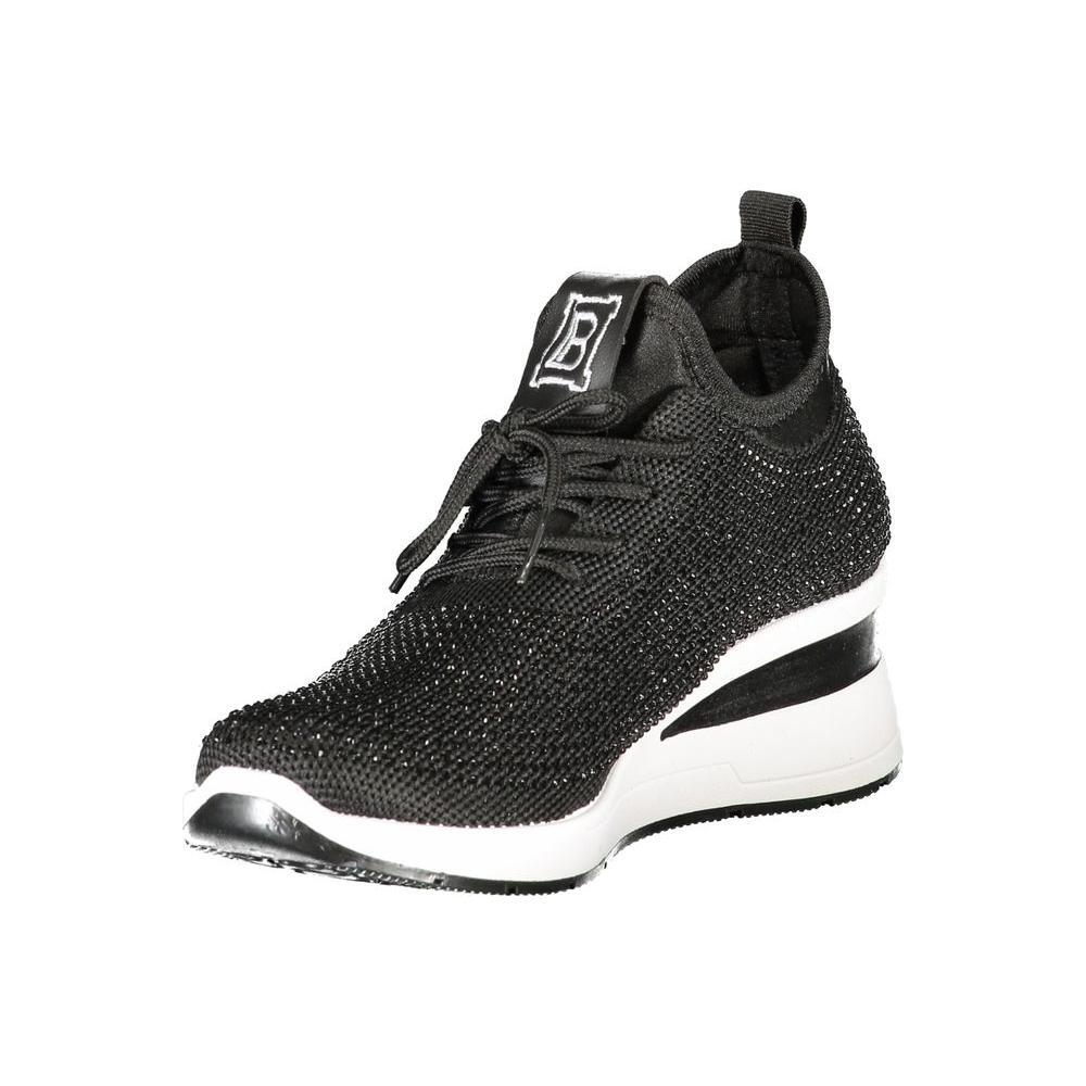 Laura Biagiotti Black Polyester Women Sneaker LA-36486-EU37/US7