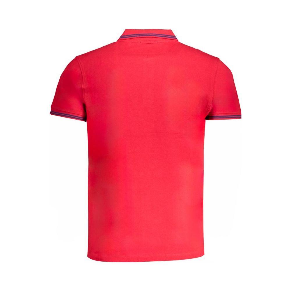 Cavalli Class Red Cotton Polo Shirt CA-31311-M