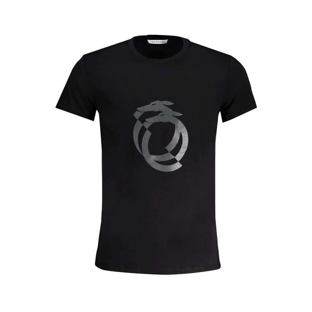 Trussardi Black Cotton T-Shirt TR-30148-M