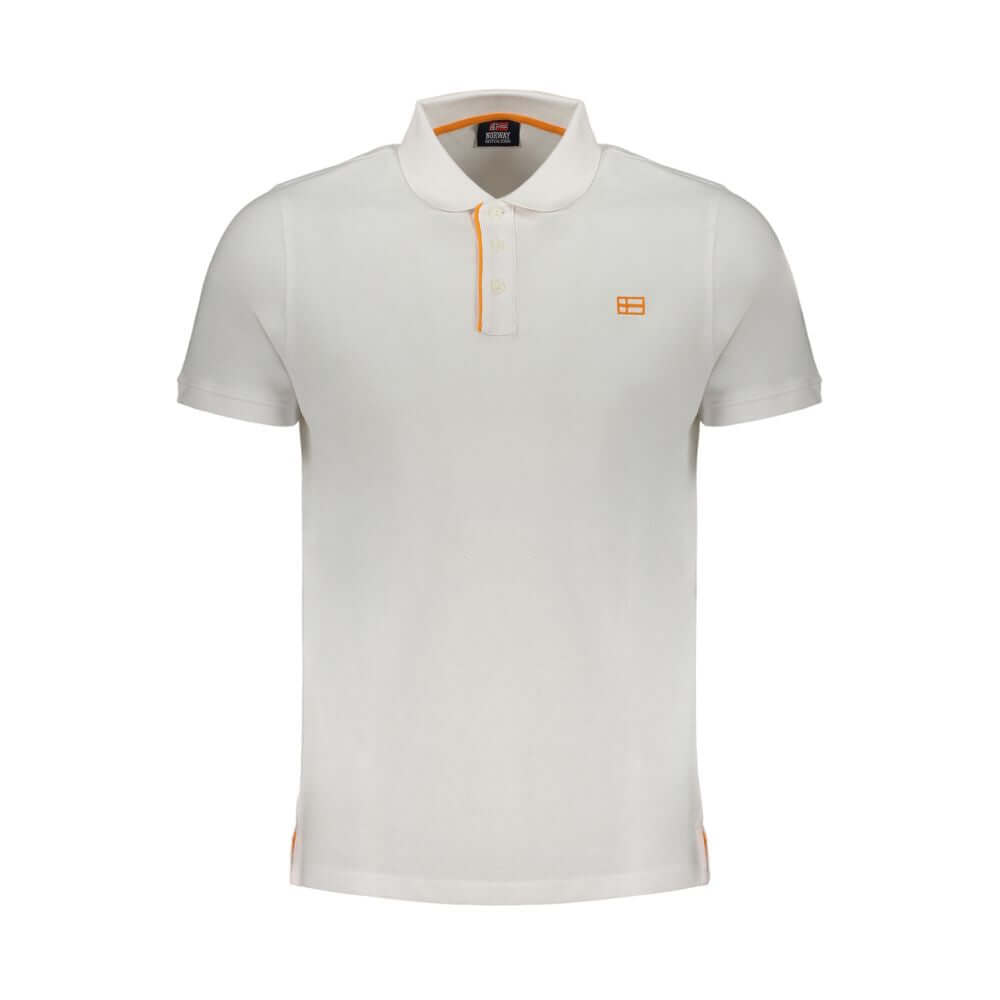 Norway 1963 White Cotton Polo Shirt NO-31092-M