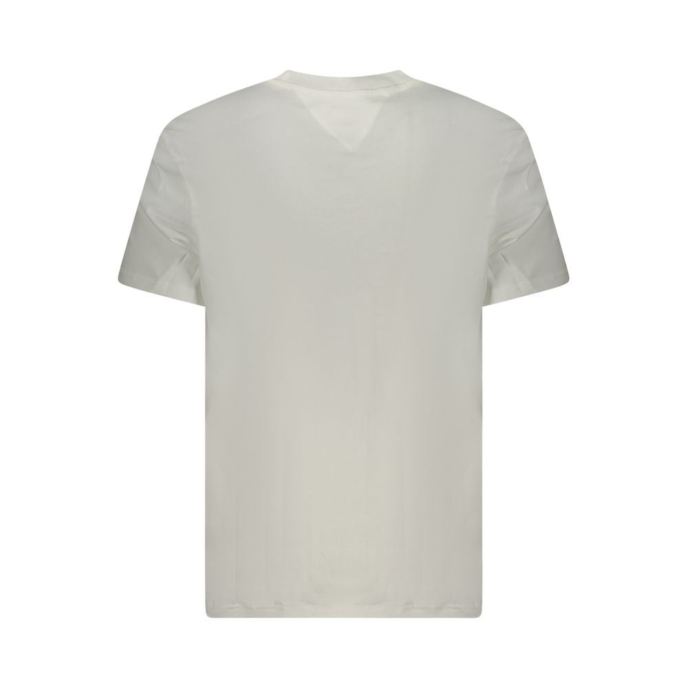 Tommy Hilfiger White Cotton Men T-Shirt TO-35385-XXL