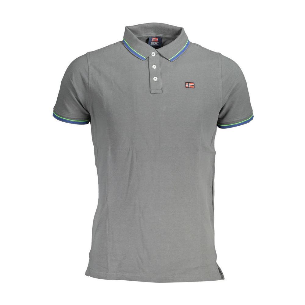 Norway 1963 Brown Cotton Men Polo Shirt NO-36886-M