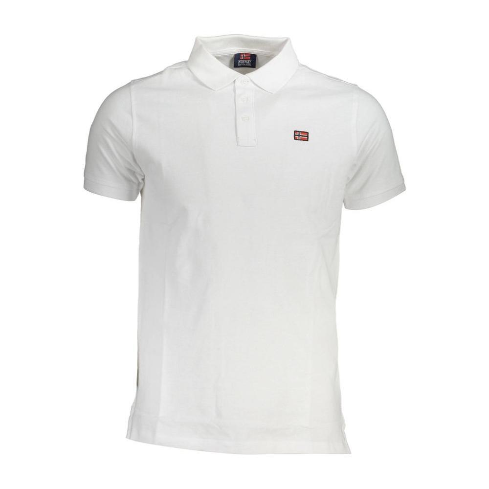 Norway 1963 White Cotton Men Polo Shirt NO-37004-XXL
