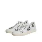 Dolce & Gabbana White London Calf Leather Men Sneakers Shoes MV7335-39