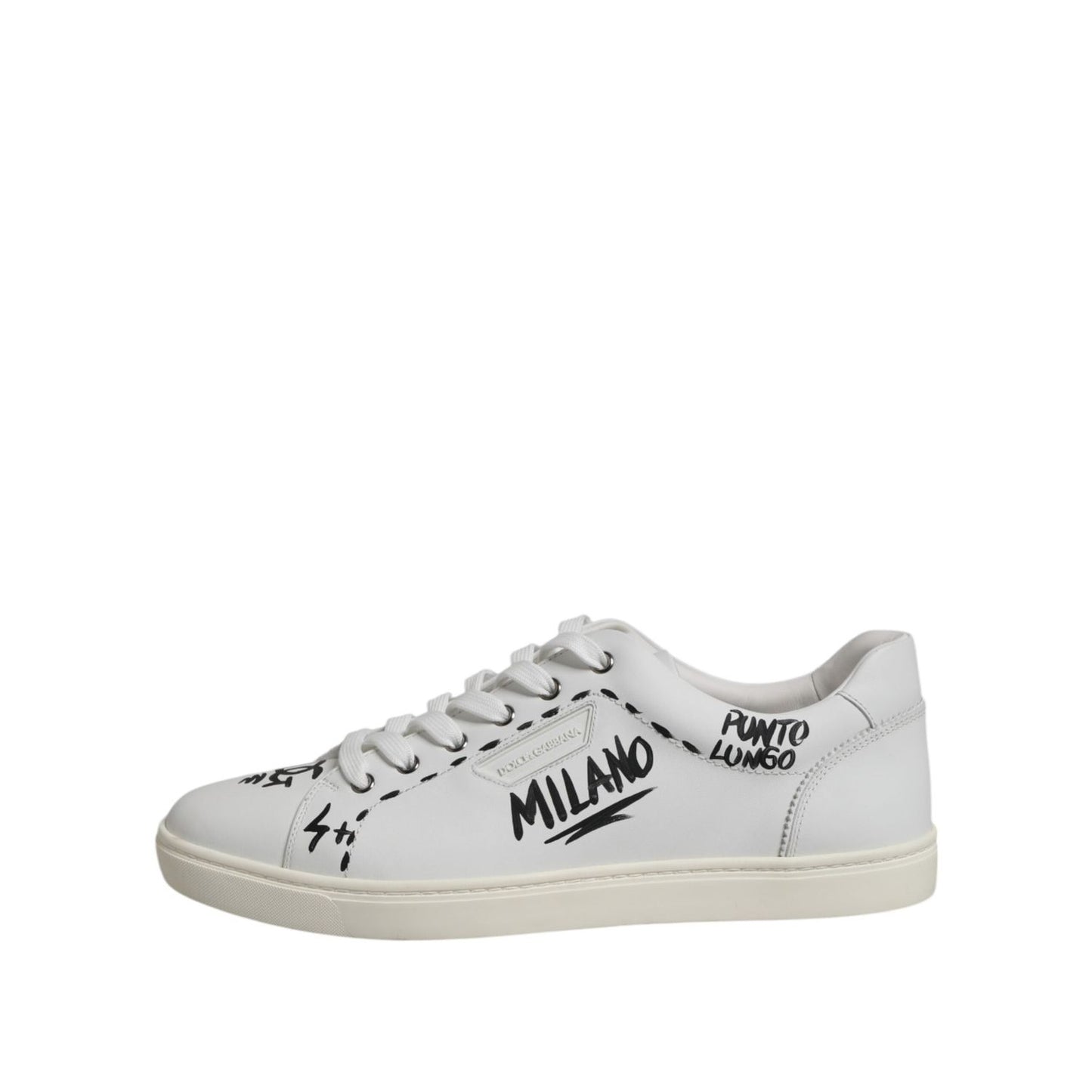 Dolce & Gabbana White London Calf Leather Men Sneakers Shoes MV7335-39