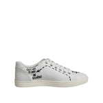 Dolce & Gabbana White London Calf Leather Men Sneakers Shoes MV7335-39