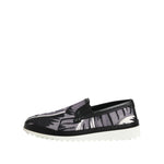 Dolce & Gabbana Black Tropical Slip On Men Sneakers Shoes MV7359-39.5