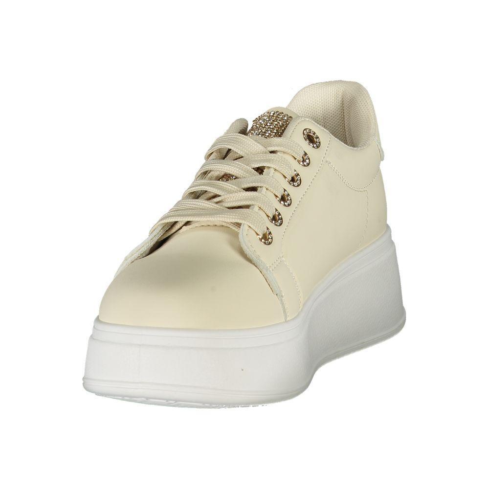 Laura Biagiotti Beige Polyester Women Sneaker LA-36485-EU37/US7