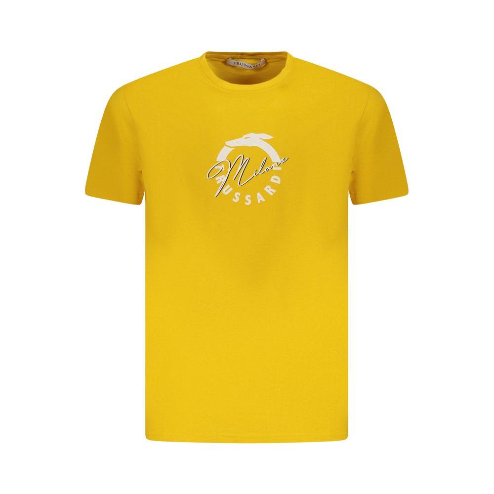 Trussardi Trussardi Yellow Cotton Men T-Shirt TR-36625-XXL 1728,67403481248,Clothing,L,M,Men,Men - Clothing,New with tags,S,T-Shirts - Men - Clothing,Trussardi,XL,XXL,Yellow