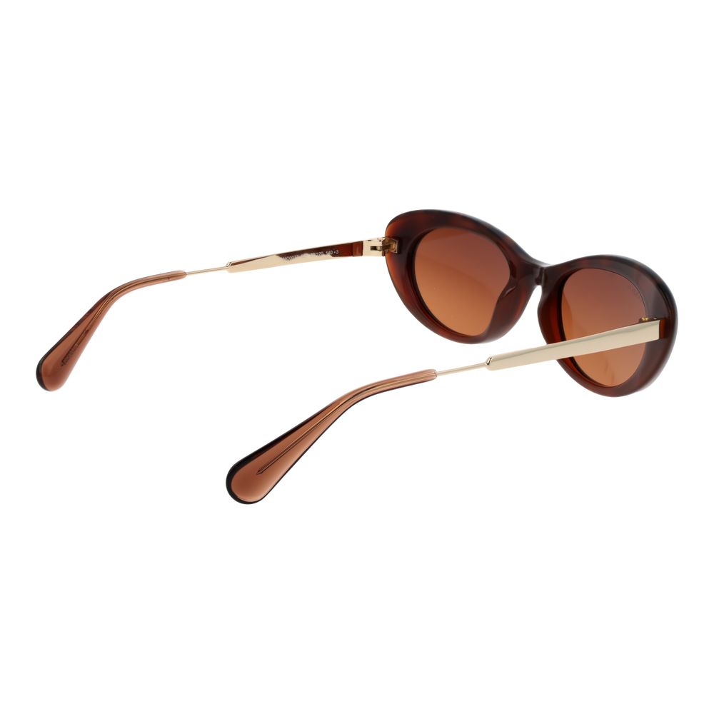 Max & Co Brown Stainless Steel Sunglasses with full-rim oval frame, gradient plastic lenses, and branded brown case.