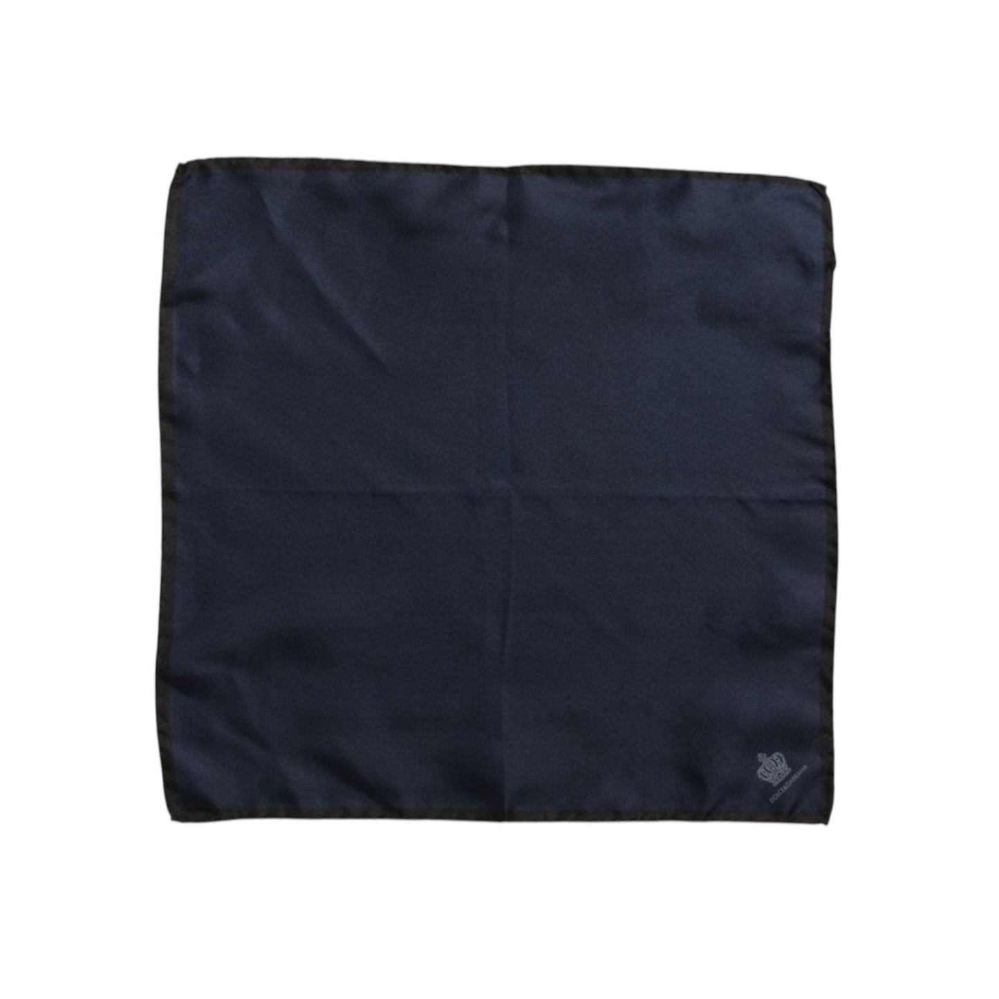 Dolce & Gabbana Blue DG Crown Silk Square Men Foulard Scarf MS7284