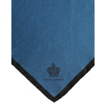 Dolce & Gabbana Blue DG Crown Silk Square Men Foulard Scarf MS7286