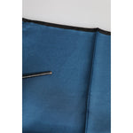 Dolce & Gabbana Blue DG Crown Silk Square Men Foulard Scarf MS7286