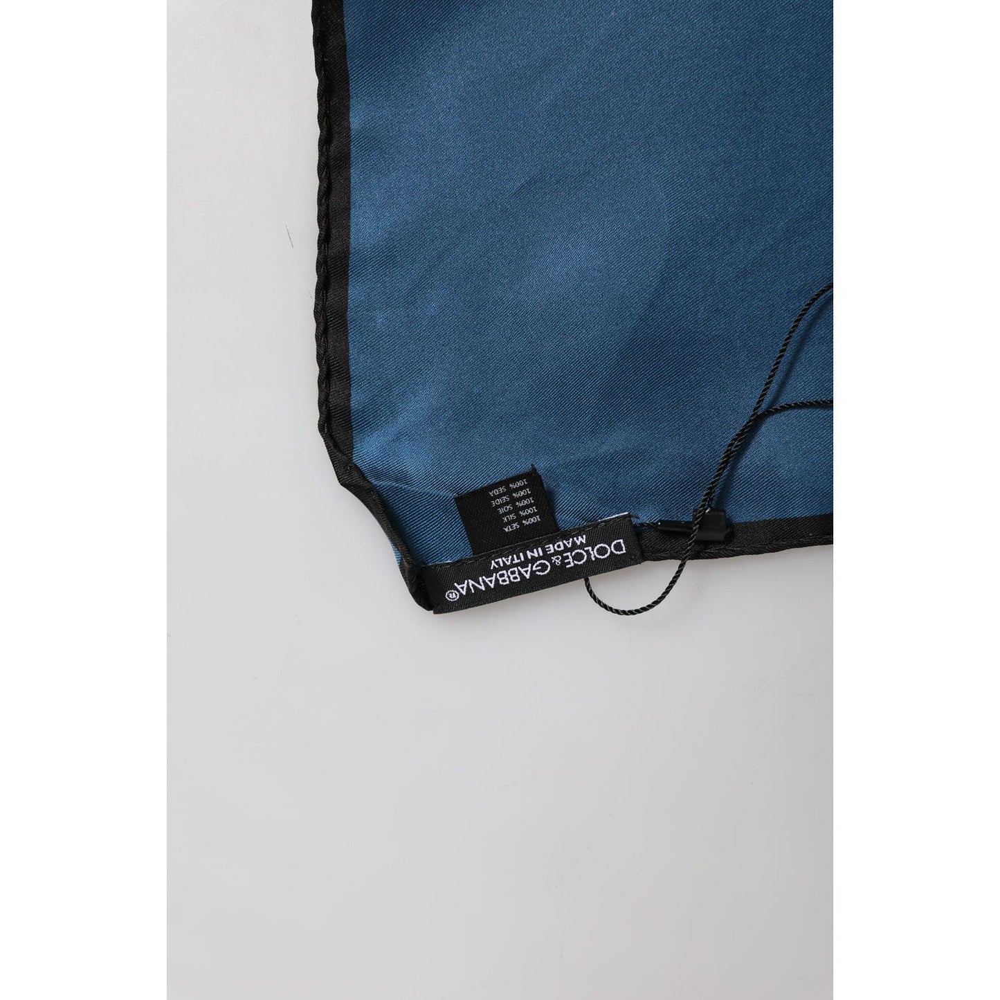 Dolce & Gabbana Blue DG Crown Silk Square Men Foulard Scarf MS7286