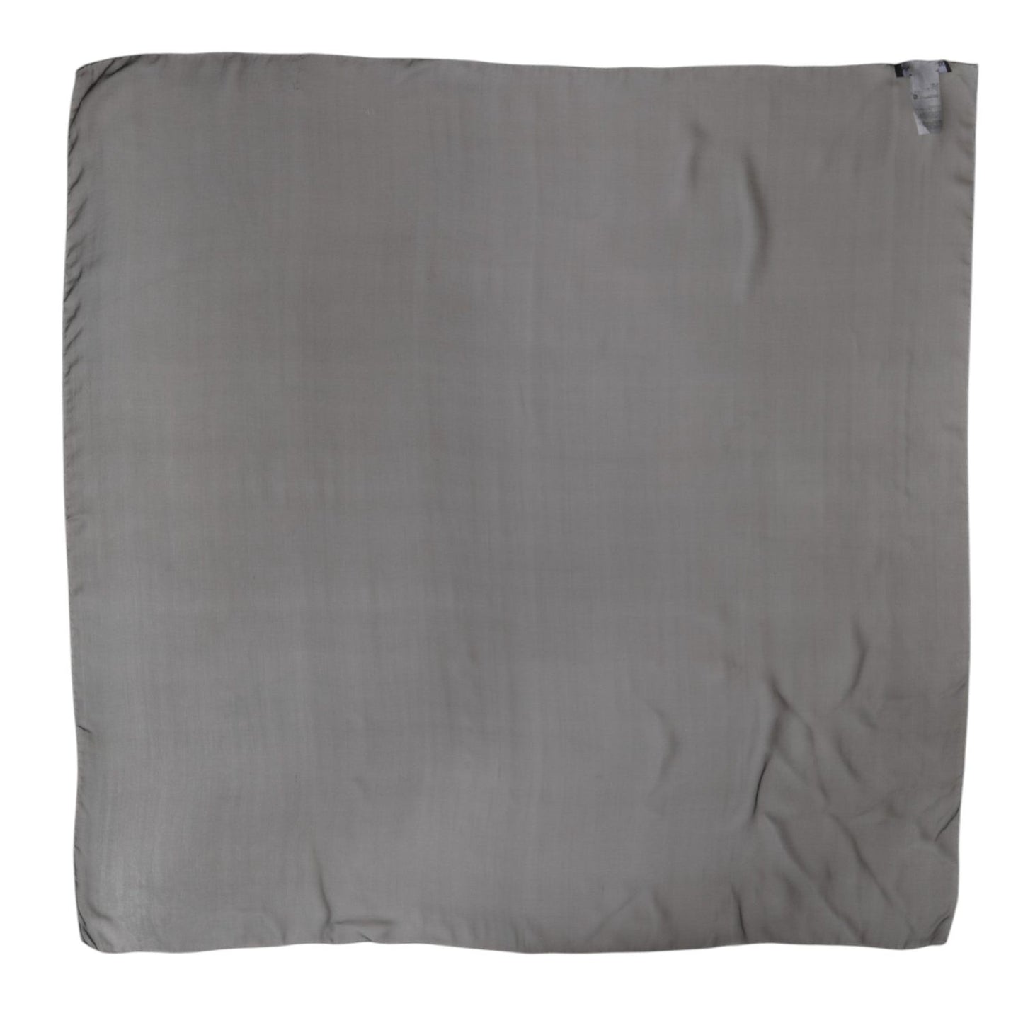 Dolce & Gabbana Gray Black Silk Square Women Foulard Scarf