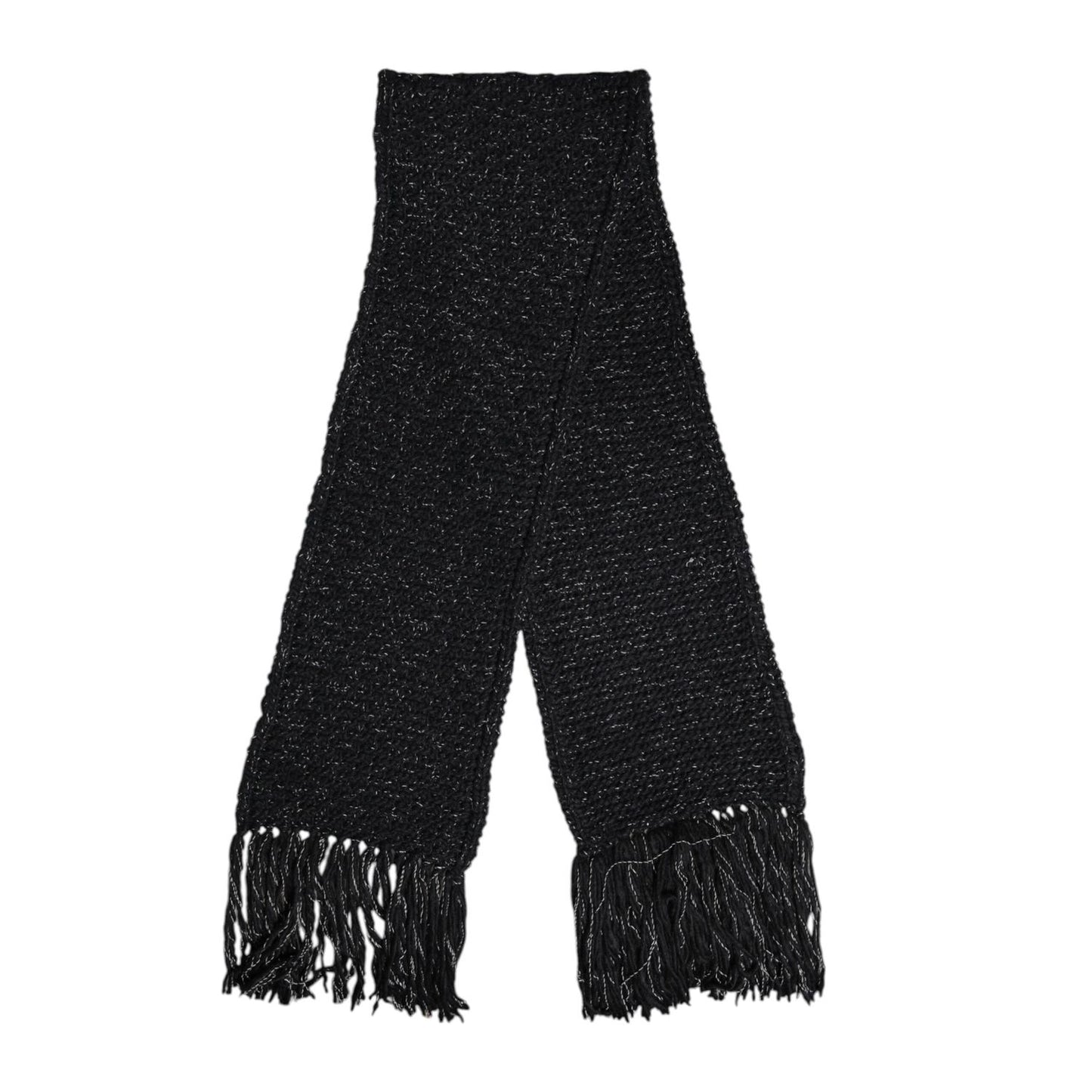 Dolce & Gabbana Black Cashmere Neck Warmer Wrap Shawl Scarf MS7451