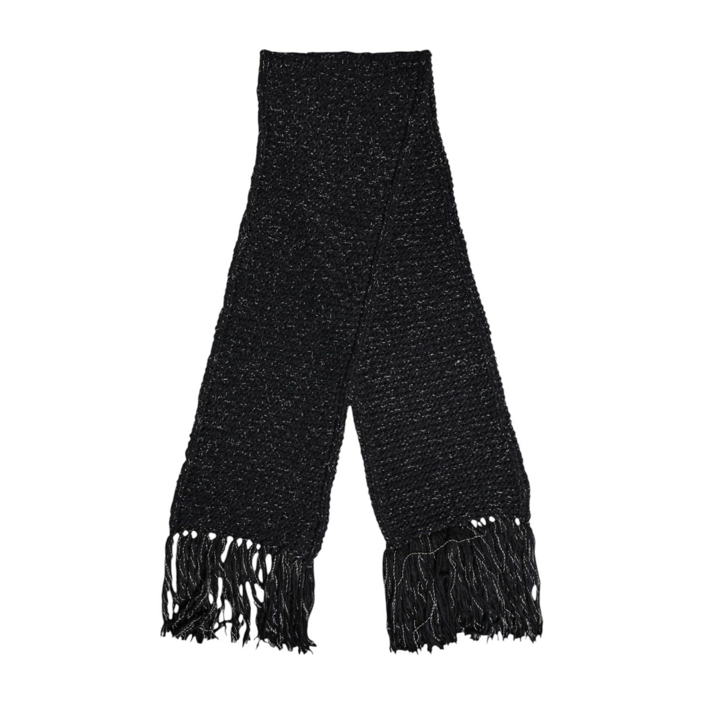 Dolce & Gabbana Black Cashmere Neck Warmer Wrap Shawl Scarf MS7451