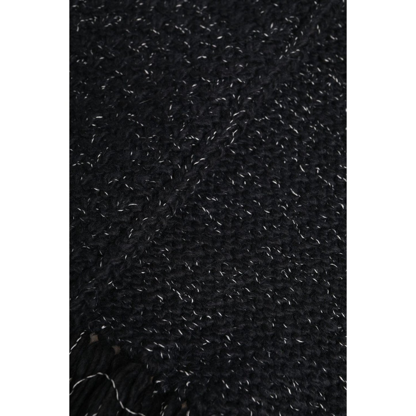 Dolce & Gabbana Black Cashmere Neck Warmer Wrap Shawl Scarf MS7451