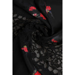 Dolce & Gabbana Black Floral Print Neck Warmer Wrap Scarf MS7463