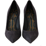 Dolce & Gabbana Dolce & Gabbana Elegant Gray Suede Stiletto Pumps LA5980-40.5 1728,67345645728,Dolce & Gabbana,EU40.5/US10,Gray,Material: 100% Suede leather,New with tags,Pumps - Women - Shoes,Shoes,Women,Women - Shoes