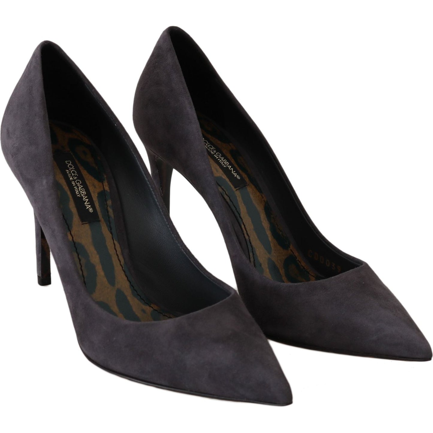 Dolce & Gabbana Dolce & Gabbana Elegant Gray Suede Stiletto Pumps LA5980-40.5 1728,67345645728,Dolce & Gabbana,EU40.5/US10,Gray,Material: 100% Suede leather,New with tags,Pumps - Women - Shoes,Shoes,Women,Women - Shoes