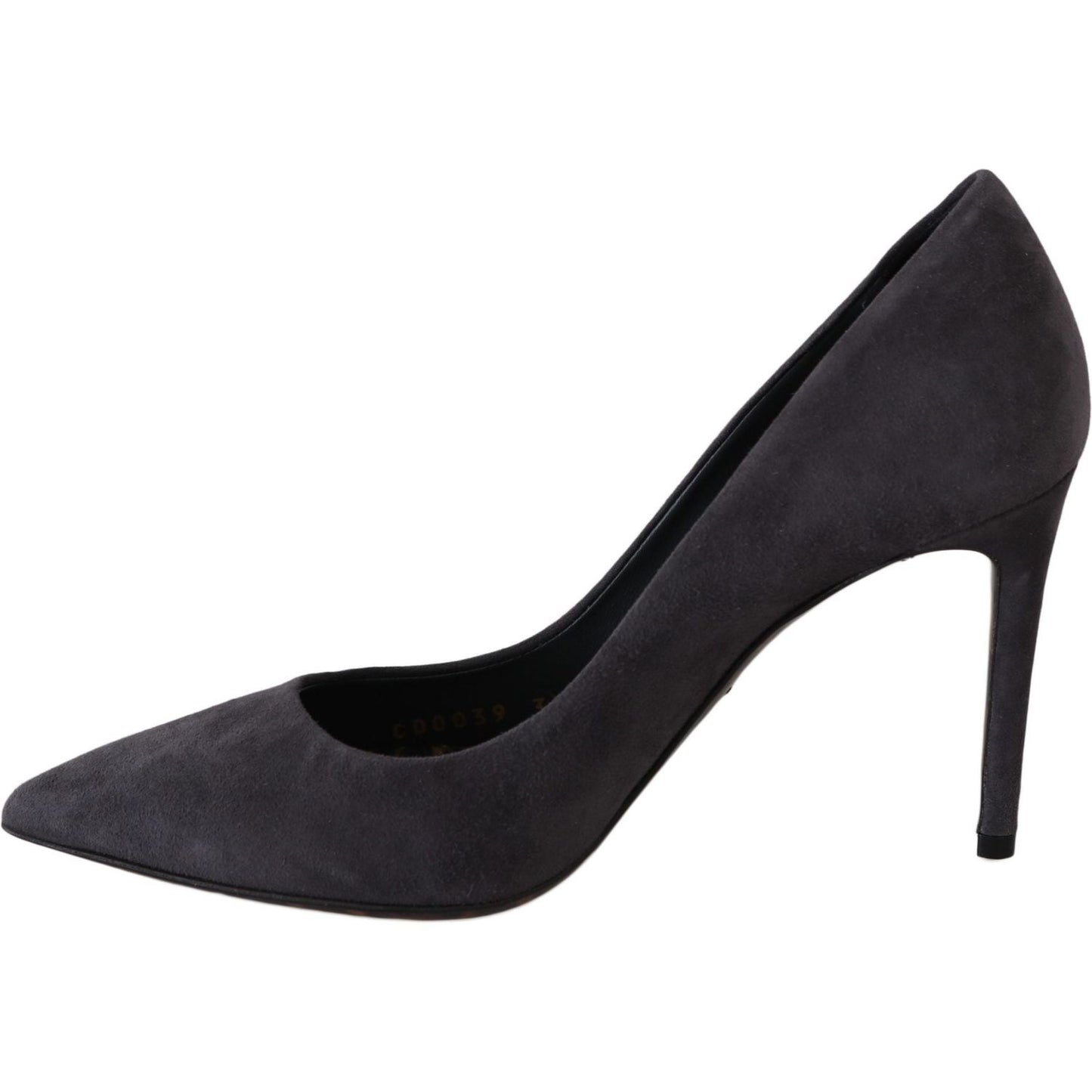 Dolce & Gabbana Dolce & Gabbana Elegant Gray Suede Stiletto Pumps LA5980-40.5 1728,67345645728,Dolce & Gabbana,EU40.5/US10,Gray,Material: 100% Suede leather,New with tags,Pumps - Women - Shoes,Shoes,Women,Women - Shoes