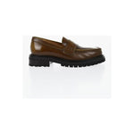 Off-White Leather COMBAT Loafers Vintage Effect