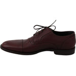 Dolce & Gabbana Elegant Bordeaux Leather Dress Shoes Dolce & Gabbana Black