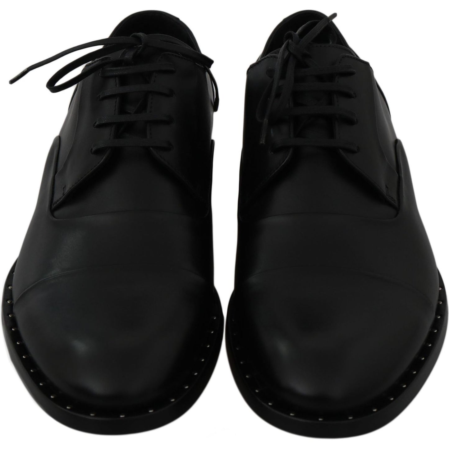 Dolce & Gabbana Sleek Black Leather Formal Dress Shoes Dress Shoes Dolce & Gabbana Black