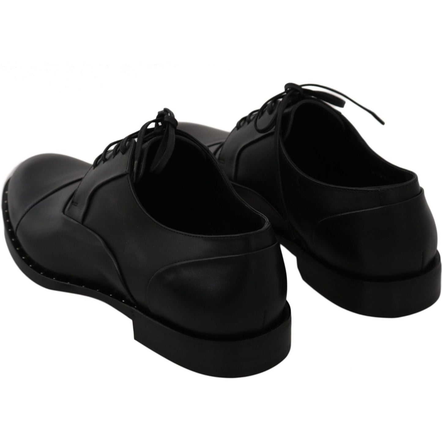 Dolce & Gabbana Sleek Black Leather Formal Dress Shoes Dress Shoes Dolce & Gabbana Black