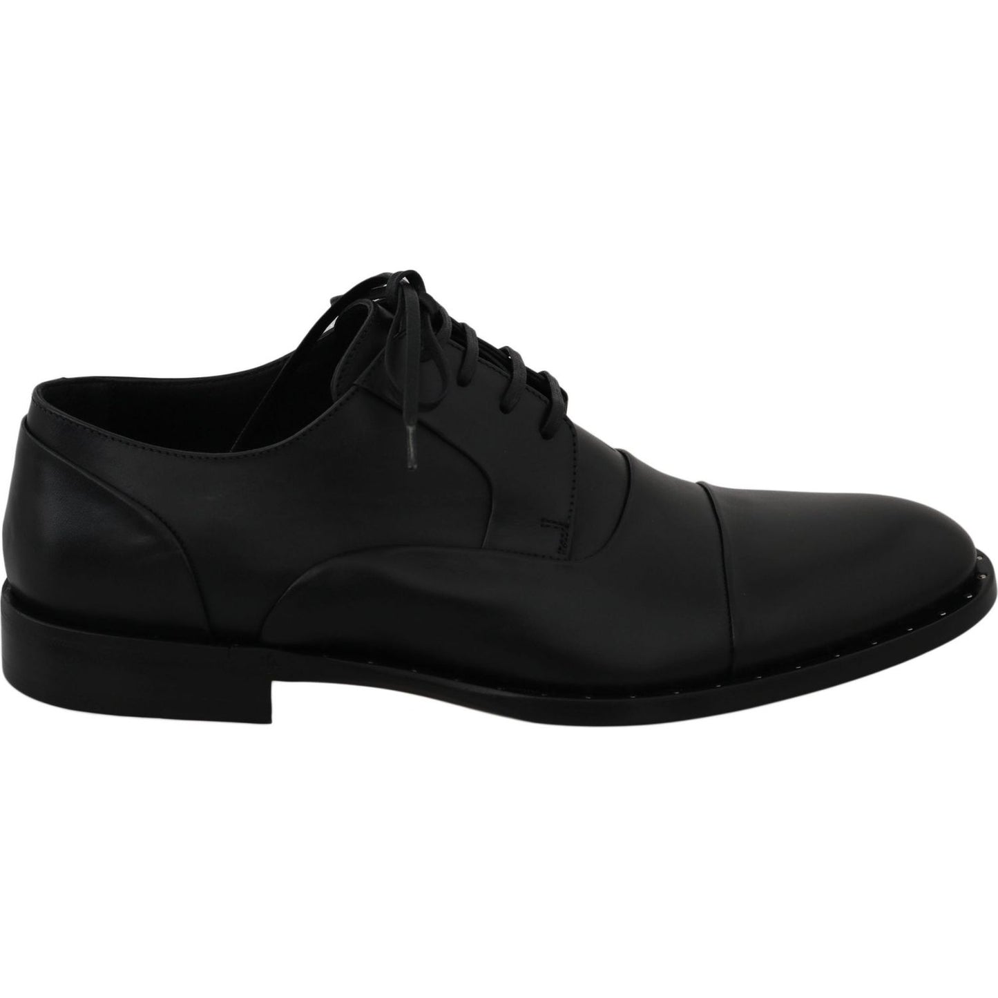 Dolce & Gabbana Sleek Black Leather Formal Dress Shoes Dress Shoes Dolce & Gabbana Black
