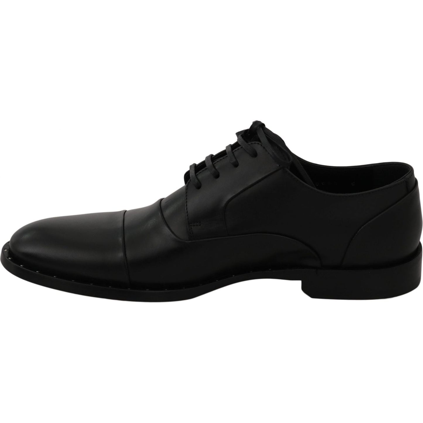 Dolce & Gabbana Sleek Black Leather Formal Dress Shoes Dress Shoes Dolce & Gabbana Black