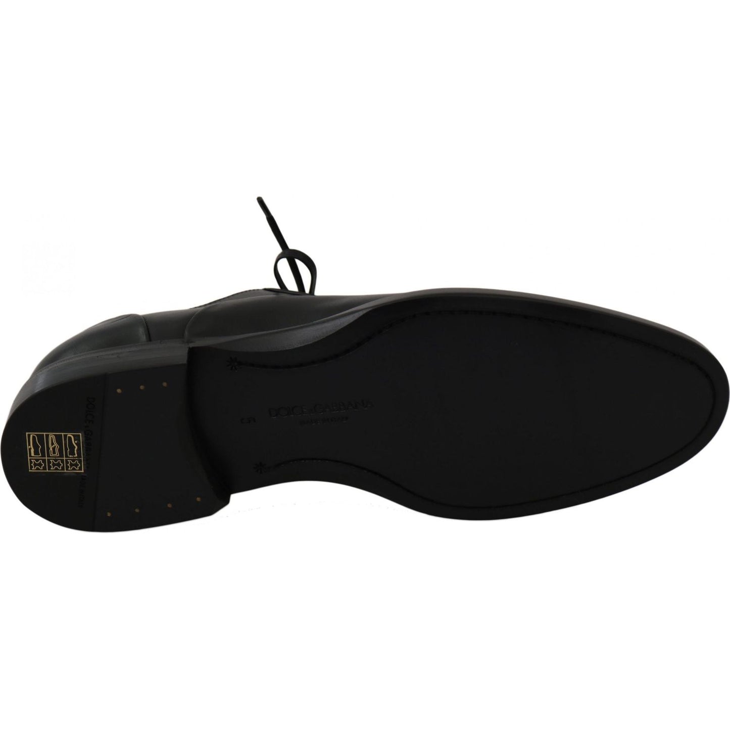 Dolce & Gabbana Sleek Black Leather Formal Dress Shoes Dress Shoes Dolce & Gabbana Black