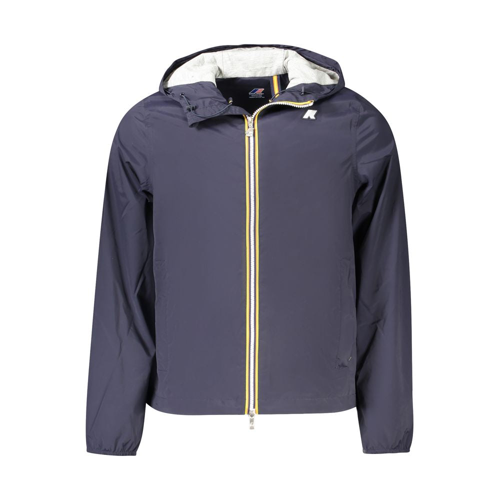 K-WAY Blue Nylon Men Jacket