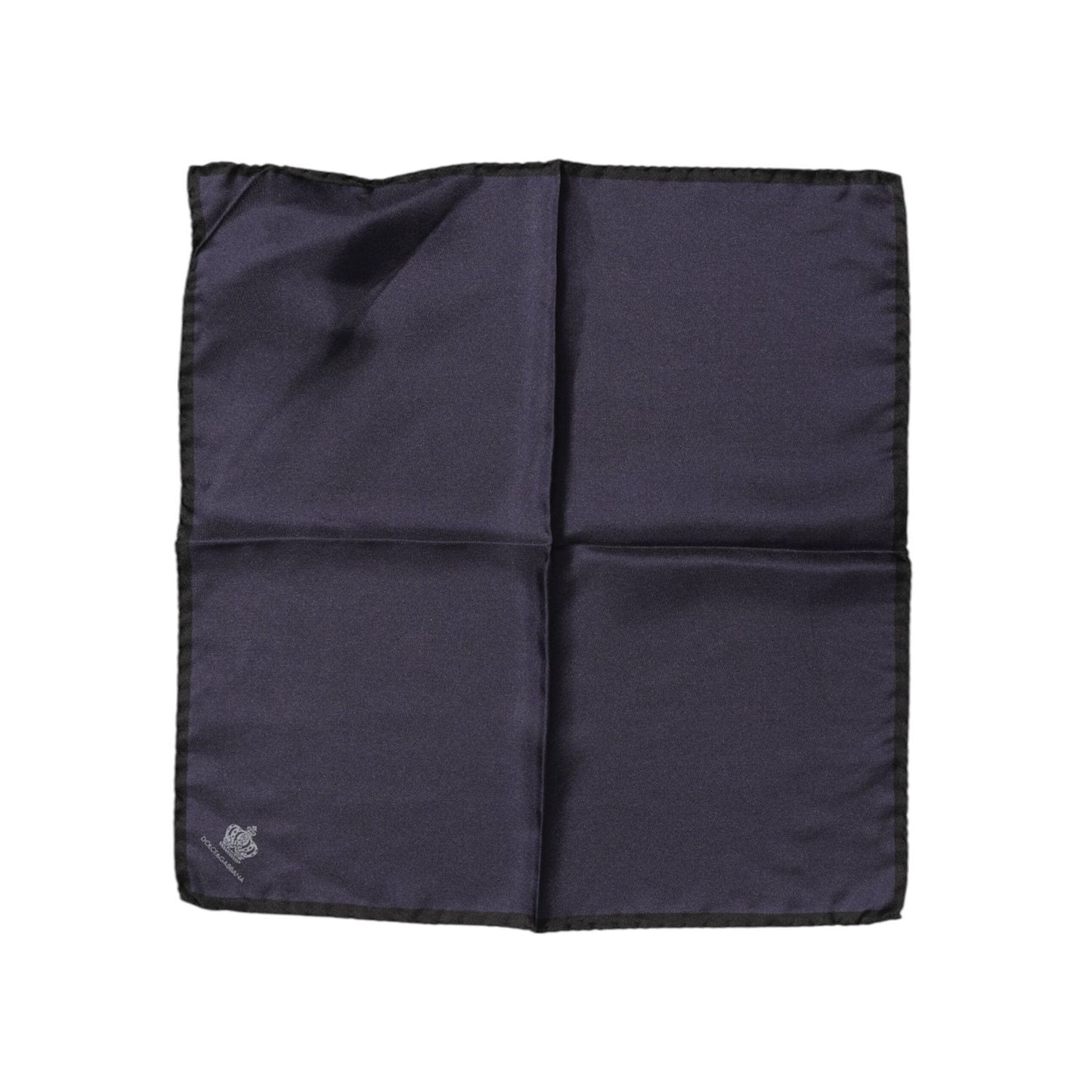 Dolce & Gabbana Blue DG Crown Silk Square Men Foulard Scarf MS7504