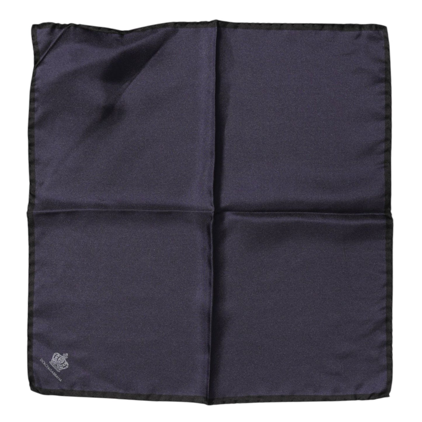 Dolce & Gabbana Blue DG Crown Silk Square Men Foulard Scarf MS7504