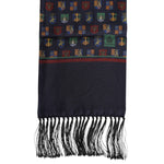 Dolce & Gabbana Blue Silk Printed Fringes Foulard Scarf MS7549