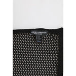 Dolce & Gabbana Black Patterned Cotton Square Foulard Scarf MS7551