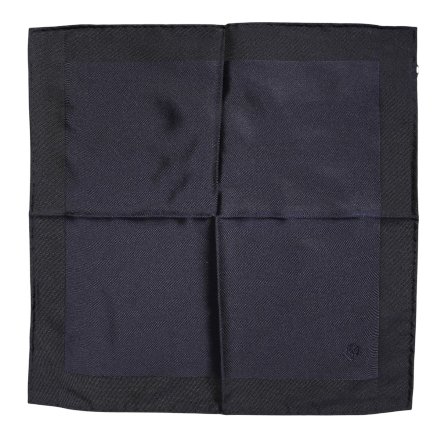 Dolce & Gabbana Dark Blue Silk Square Men Foulard Scarf MS7555