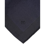 Dolce & Gabbana Dark Blue Silk Square Men Foulard Scarf MS7555