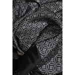 Dolce & Gabbana Black Patterned Fringes Men Foulard Scarf MS7556