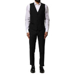 Dolce & Gabbana Black Wool 3 Piece Single Breasted Suit KOS1894-46