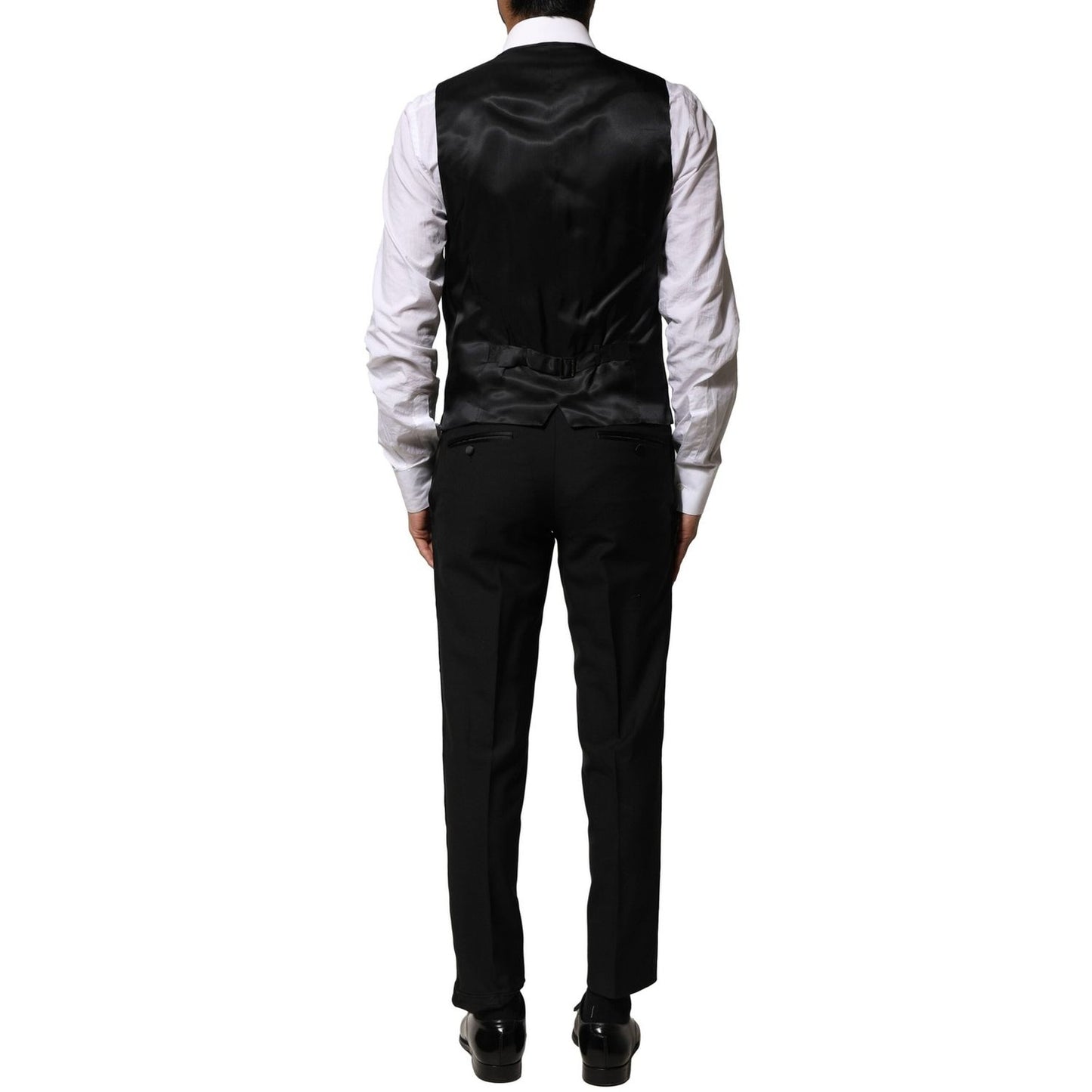 Dolce & Gabbana Black Wool 3 Piece Single Breasted Suit KOS1894-46