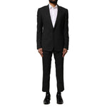 Dolce & Gabbana Black Wool 2 Piece Single Breasted Suit KOS1990-46