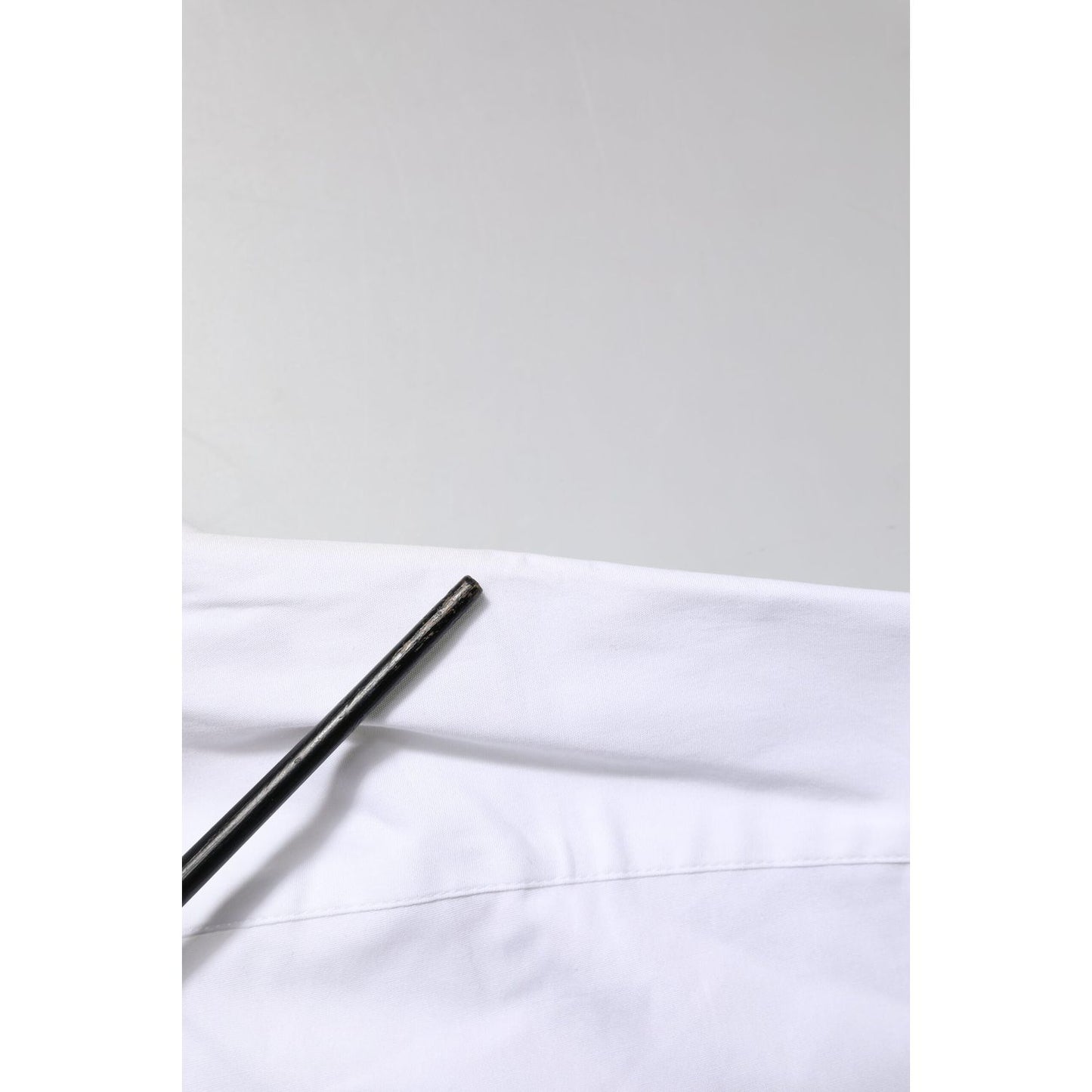 Dolce & Gabbana White GOLD Cotton Collared Dress Shirt Top TSH906870-40