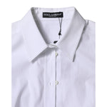 Dolce & Gabbana White Cotton Collared Long Sleeves Shirt Top TSH906911-42