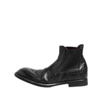 Dolce & Gabbana Black Leather Ankle Boots Slip On Shoes MV7402-40