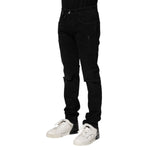 Dolce & Gabbana Black Cotton Skinny Men Denim Jeans PAN75254-44