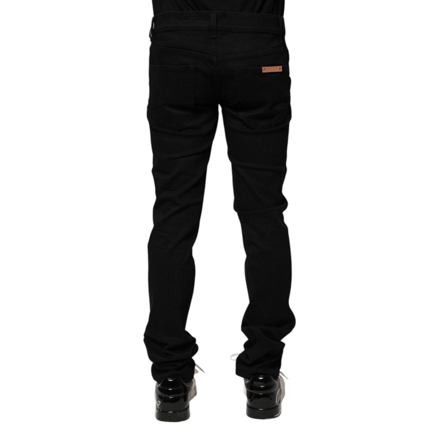 Dolce & Gabbana Black Cotton Skinny Men Denim Jeans PAN75276-46