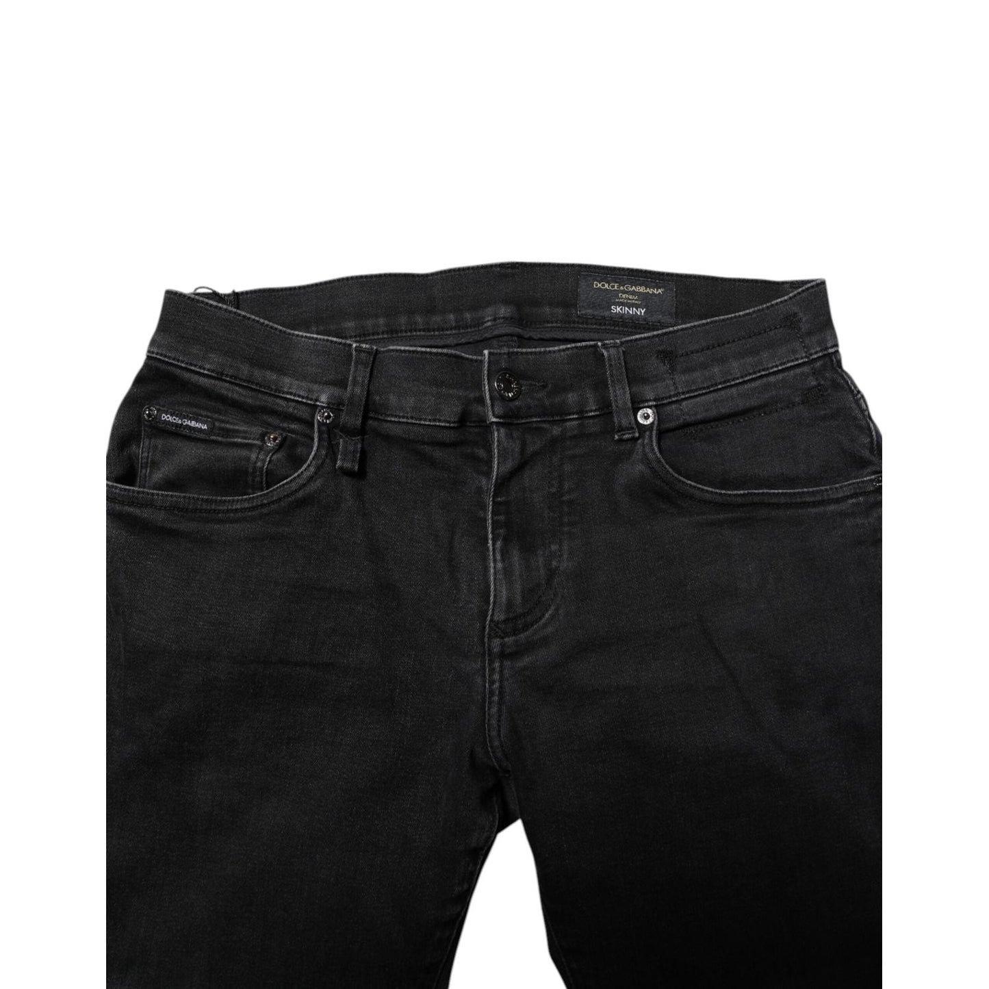 Dolce & Gabbana Black Cotton Skinny Men Denim Jeans PAN75279-46